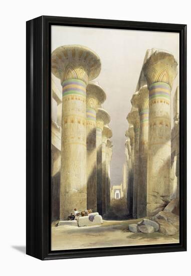Central avenue of the Great Hall of Columns, Karnak, Egypt, 19th century-David Roberts-Framed Premier Image Canvas