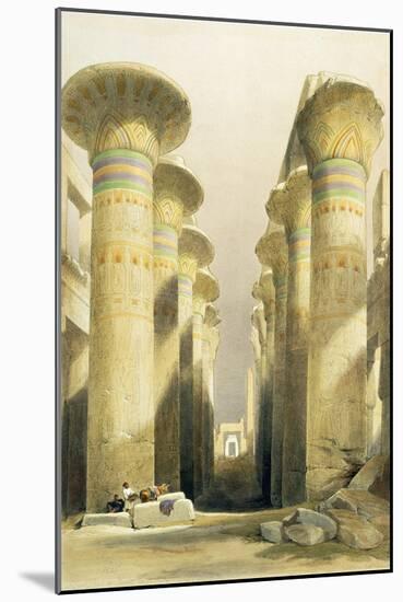 Central Avenue of the Great Hall of Columns, Karnak, from Egypt and Nubia, Vol.1-David Roberts-Mounted Giclee Print