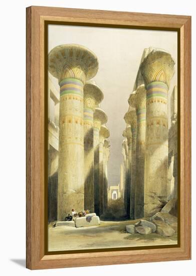 Central Avenue of the Great Hall of Columns, Karnak, from Egypt and Nubia, Vol.1-David Roberts-Framed Premier Image Canvas