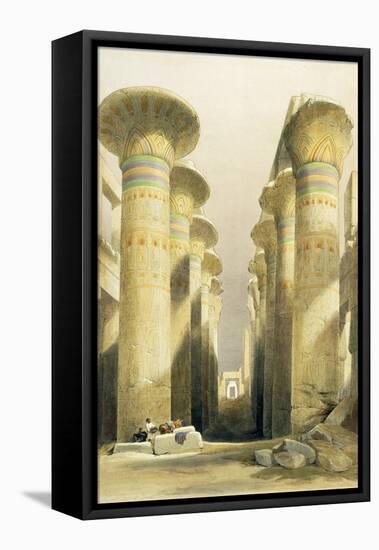 Central Avenue of the Great Hall of Columns, Karnak, from Egypt and Nubia, Vol.1-David Roberts-Framed Premier Image Canvas