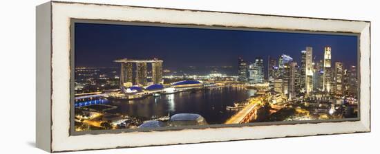 Central Business District and Marina Bay Sands Hotel, Singapore-Jon Arnold-Framed Premier Image Canvas