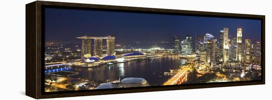 Central Business District and Marina Bay Sands Hotel, Singapore-Jon Arnold-Framed Premier Image Canvas