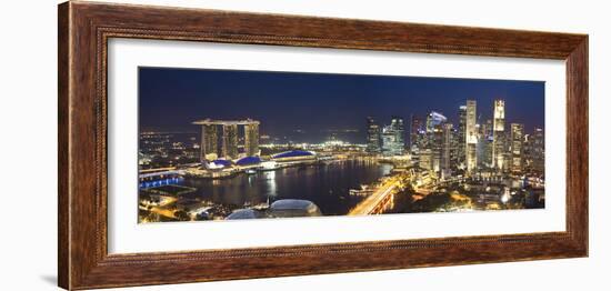 Central Business District and Marina Bay Sands Hotel, Singapore-Jon Arnold-Framed Photographic Print