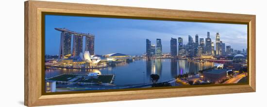 Central Business District and Marina Bay Sands Hotel, Singapore-Jon Arnold-Framed Premier Image Canvas