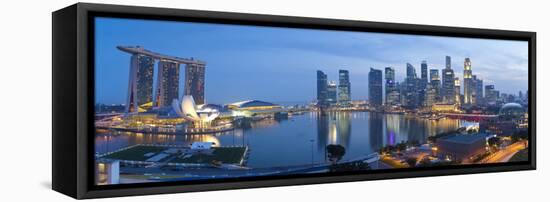 Central Business District and Marina Bay Sands Hotel, Singapore-Jon Arnold-Framed Premier Image Canvas