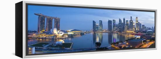 Central Business District and Marina Bay Sands Hotel, Singapore-Jon Arnold-Framed Premier Image Canvas