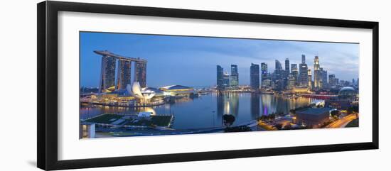 Central Business District and Marina Bay Sands Hotel, Singapore-Jon Arnold-Framed Photographic Print