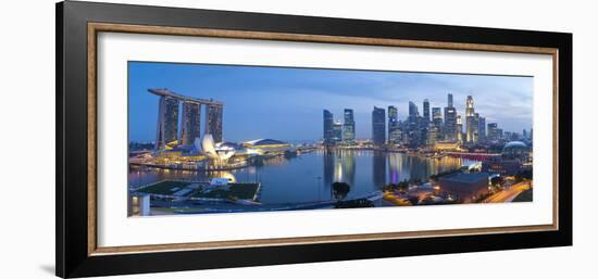 Central Business District and Marina Bay Sands Hotel, Singapore-Jon Arnold-Framed Photographic Print