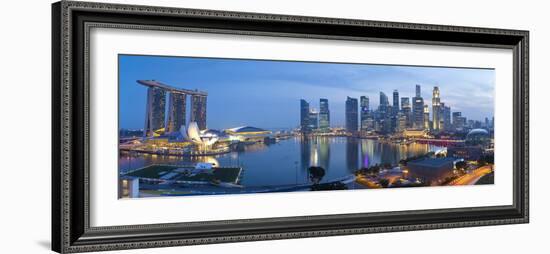 Central Business District and Marina Bay Sands Hotel, Singapore-Jon Arnold-Framed Photographic Print