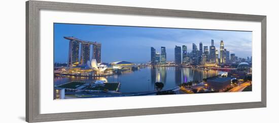 Central Business District and Marina Bay Sands Hotel, Singapore-Jon Arnold-Framed Photographic Print