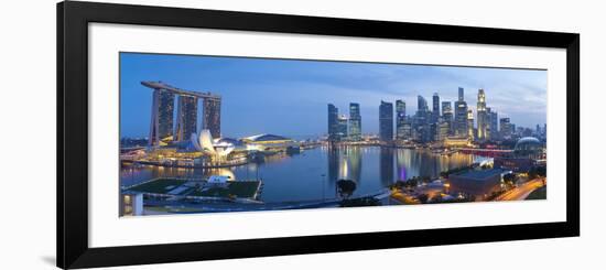 Central Business District and Marina Bay Sands Hotel, Singapore-Jon Arnold-Framed Photographic Print