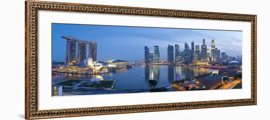 Central Business District and Marina Bay Sands Hotel, Singapore-Jon Arnold-Framed Photographic Print