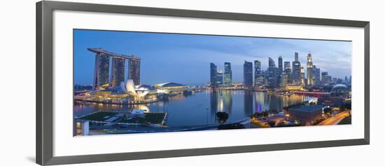 Central Business District and Marina Bay Sands Hotel, Singapore-Jon Arnold-Framed Photographic Print