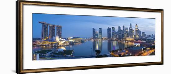 Central Business District and Marina Bay Sands Hotel, Singapore-Jon Arnold-Framed Photographic Print