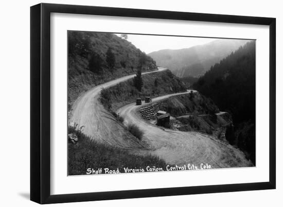 Central City, Colorado - Shelf Road in Virginia Canyon-Lantern Press-Framed Art Print