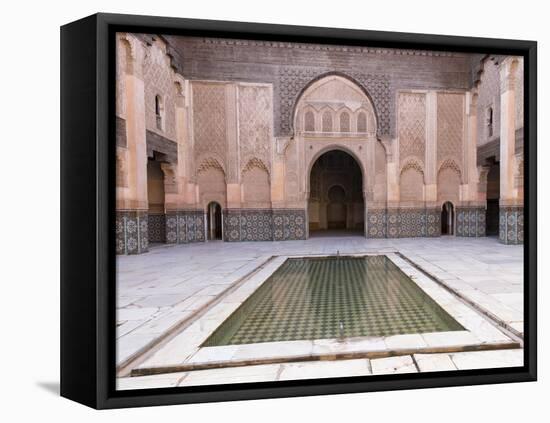 Central Courtyard and Pool, Medersa Ali Ben Youssef, Medina, Marrakesh, Morocco-Stephen Studd-Framed Premier Image Canvas