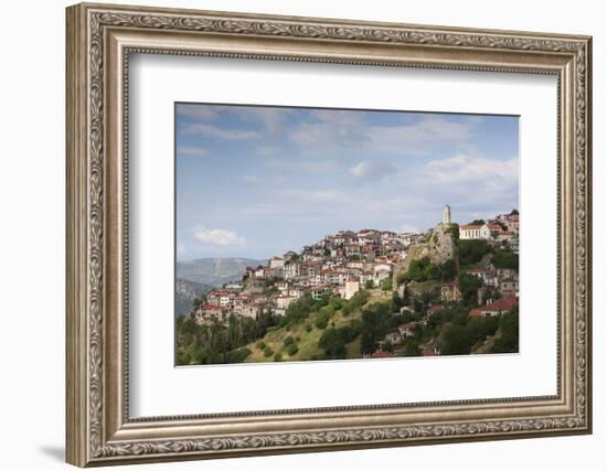 Central Greece, Arahova, Town View Near Mt. Parnassos-Walter Bibikow-Framed Photographic Print