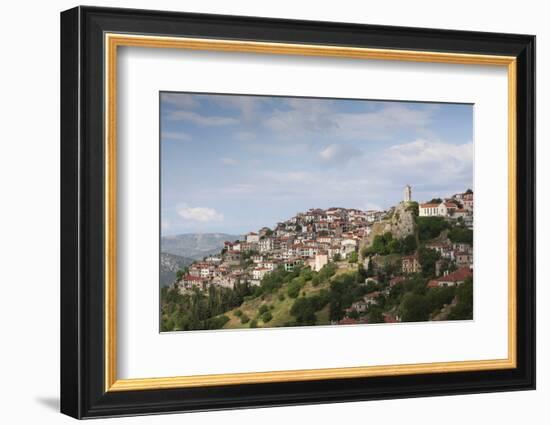 Central Greece, Arahova, Town View Near Mt. Parnassos-Walter Bibikow-Framed Photographic Print