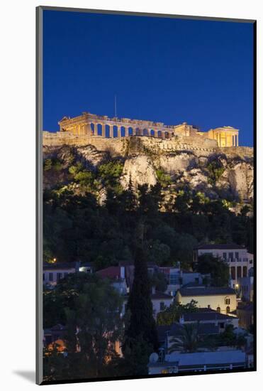 Central Greece, Athens, Acropolis, Elevated View, Dusk-Walter Bibikow-Mounted Photographic Print