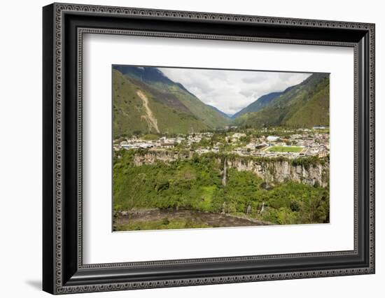 Central highlands, town of Banos, built on a lava terrace, Ecuador, South America-Tony Waltham-Framed Photographic Print