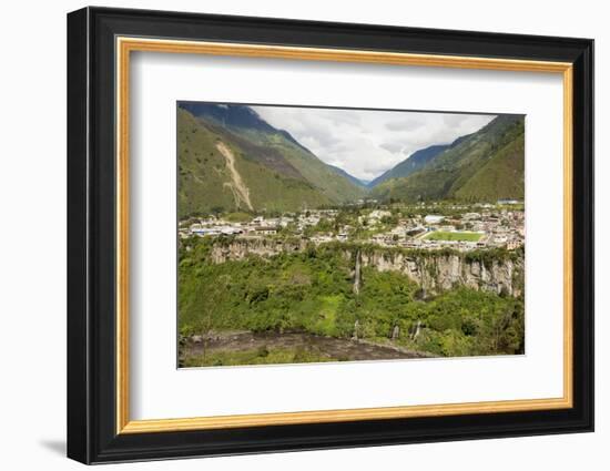 Central highlands, town of Banos, built on a lava terrace, Ecuador, South America-Tony Waltham-Framed Photographic Print