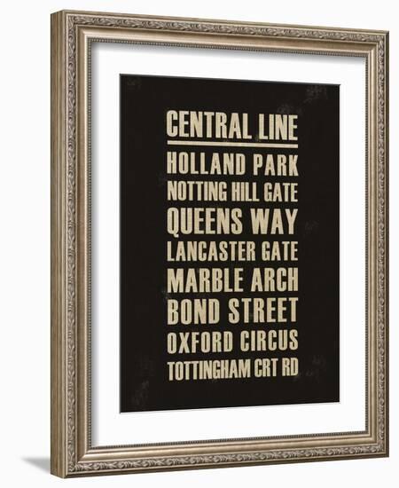 Central Line-Devon Ross-Framed Art Print