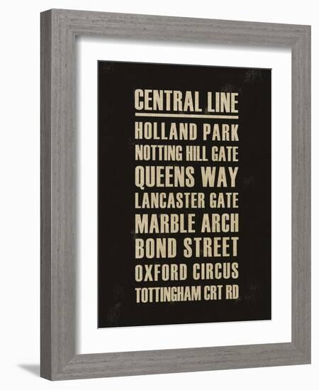 Central Line-Devon Ross-Framed Art Print