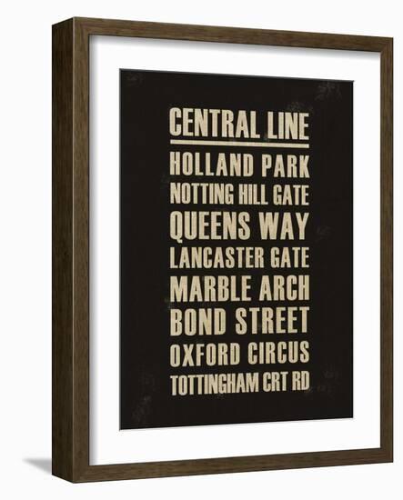 Central Line-Devon Ross-Framed Art Print