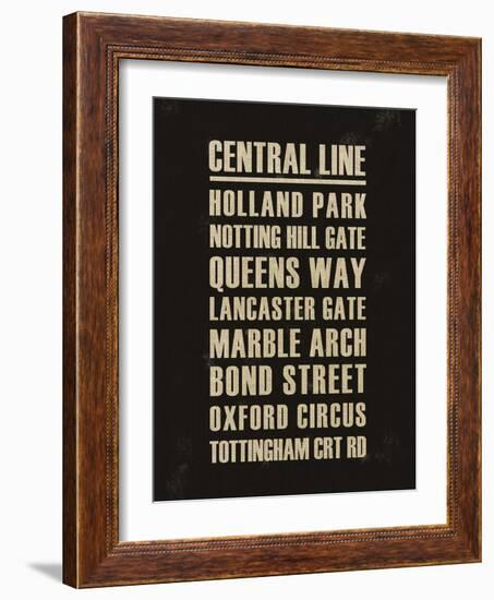 Central Line-Devon Ross-Framed Art Print