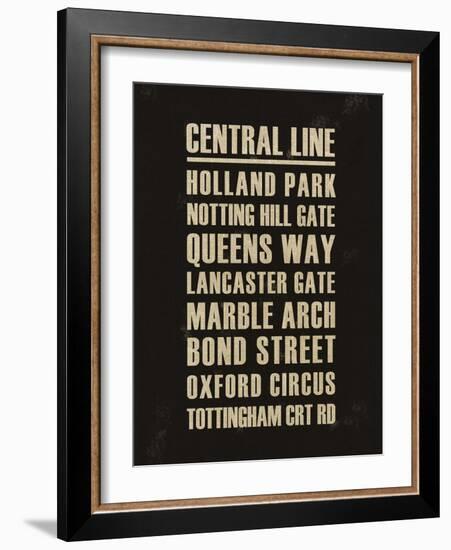 Central Line-Devon Ross-Framed Art Print