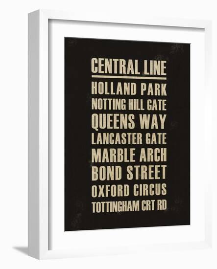 Central Line-Devon Ross-Framed Art Print