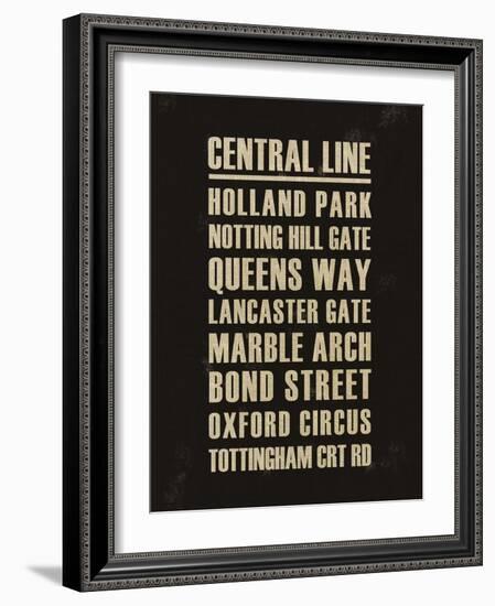 Central Line-Devon Ross-Framed Art Print