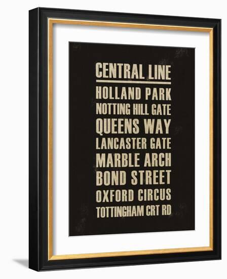 Central Line-Devon Ross-Framed Art Print