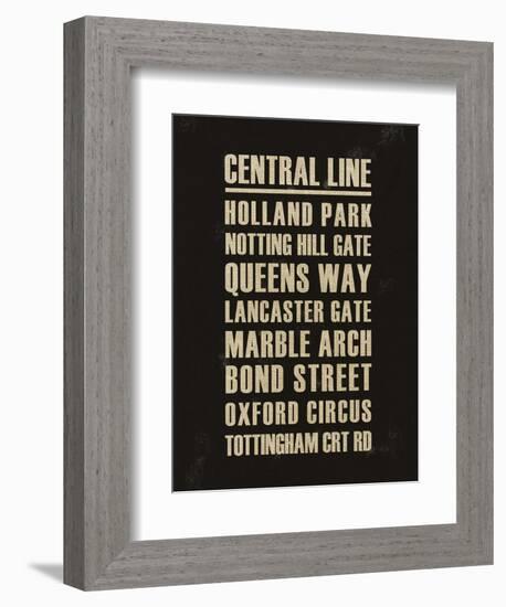 Central Line-Devon Ross-Framed Art Print