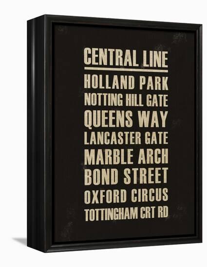 Central Line-Devon Ross-Framed Stretched Canvas