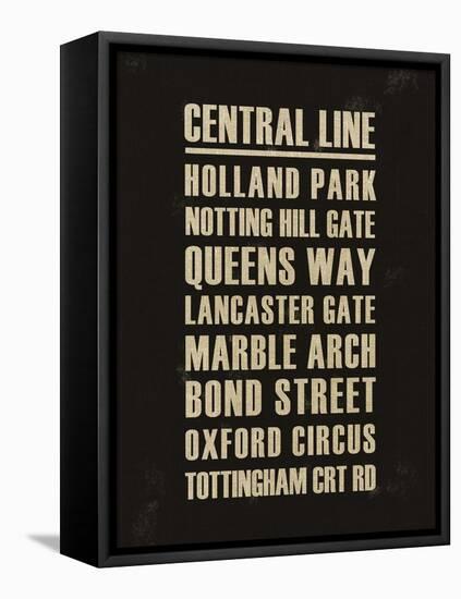 Central Line-Devon Ross-Framed Stretched Canvas