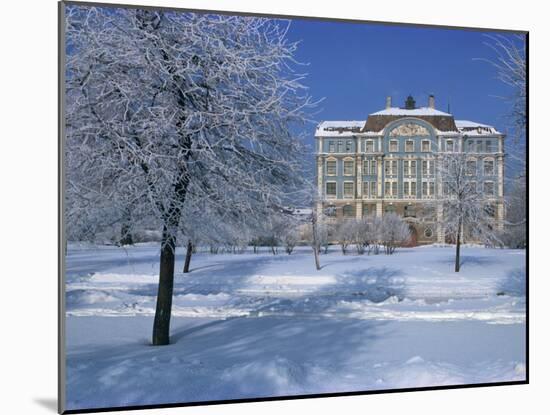 Central Naval Museum in a Snowy Winter Landscape in St. Petersburg, Russia, Europe-Christina Gascoigne-Mounted Photographic Print