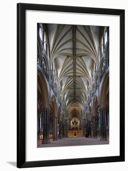 Central Nave of Lincoln Cathedral-null-Framed Photographic Print