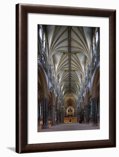 Central Nave of Lincoln Cathedral-null-Framed Photographic Print