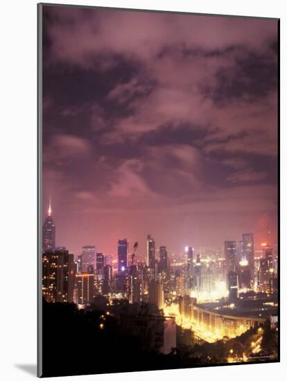 Central Overview from Stubbs Road Lookout, Hong Kong, China-Brent Bergherm-Mounted Photographic Print