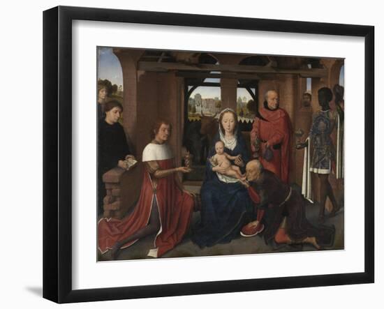 Central Panel of the Triptych of Jan Floreins, 1479-Hans Memling-Framed Giclee Print