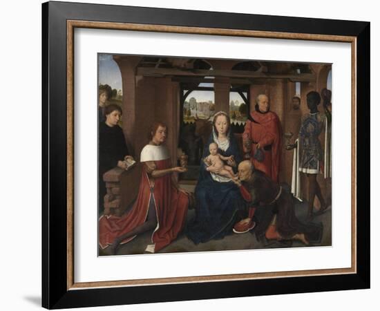 Central Panel of the Triptych of Jan Floreins, 1479-Hans Memling-Framed Giclee Print