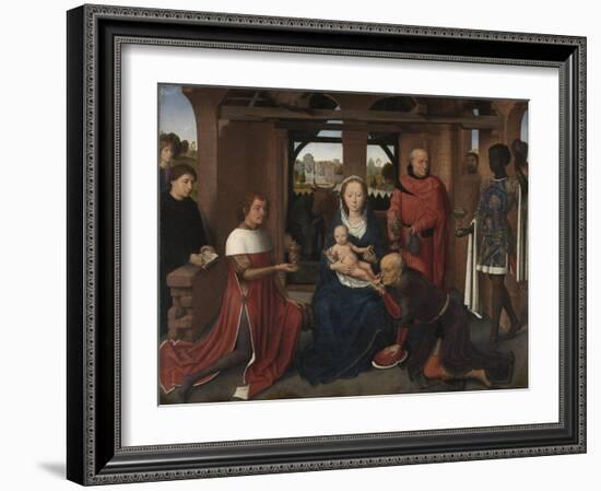 Central Panel of the Triptych of Jan Floreins, 1479-Hans Memling-Framed Giclee Print