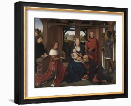 Central Panel of the Triptych of Jan Floreins, 1479-Hans Memling-Framed Giclee Print