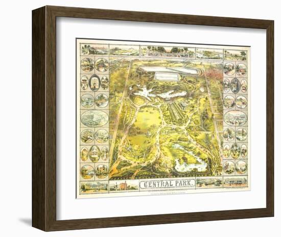 Central Park 1863-John Bachmann-Framed Art Print