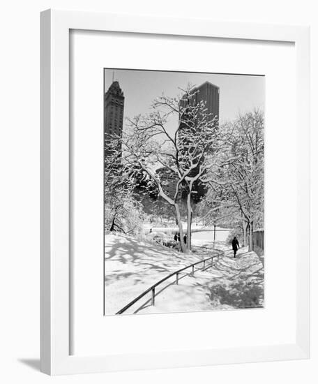 Central Park After a Snowstorm-Alfred Eisenstaedt-Framed Premium Photographic Print