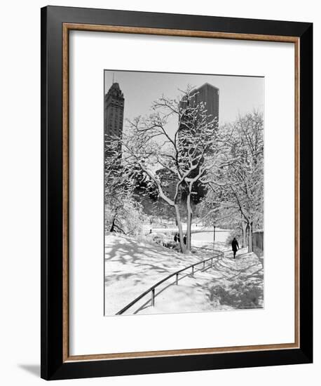 Central Park After a Snowstorm-Alfred Eisenstaedt-Framed Premium Photographic Print