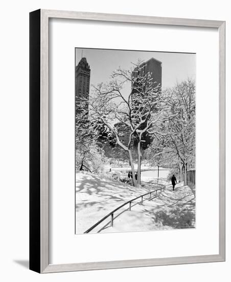 Central Park After a Snowstorm-Alfred Eisenstaedt-Framed Premium Photographic Print