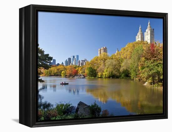 Central Park and Buildings Viewed Across Lake in Autumn, Manhattan, New York City-Gavin Hellier-Framed Premier Image Canvas