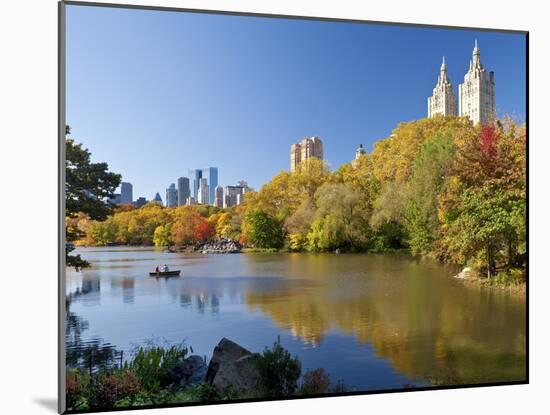 Central Park and Buildings Viewed Across Lake in Autumn, Manhattan, New York City-Gavin Hellier-Mounted Photographic Print